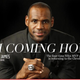 LeBron James announces his return to Cleveland on the Sports Illustrated website.